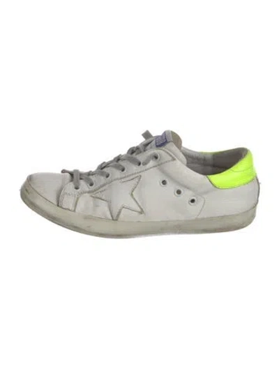 Pre-owned Golden Goose Leather Colorblock Pattern Sneakers In Multi