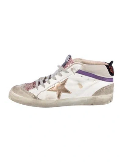 Pre-owned Golden Goose Leather Colorblock Pattern Sneakers In Multi