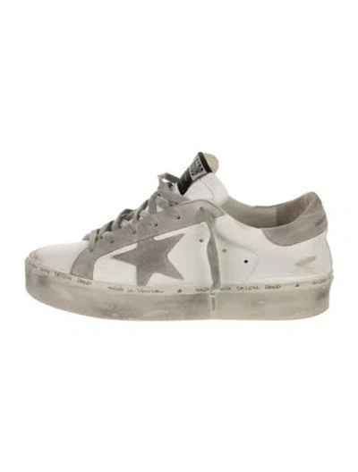 Pre-owned Golden Goose Leather Colorblock Pattern Sneakers In Multi