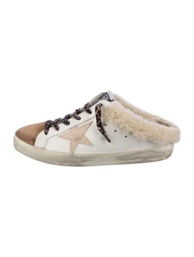 Pre-owned Golden Goose Leather Colorblock Pattern Sneakers In Neutral