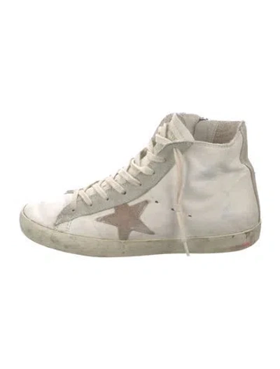 Pre-owned Golden Goose Leather Colorblock Pattern Sneakers In Neutral