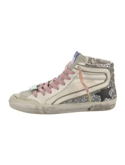 Pre-owned Golden Goose Leather Colorblock Pattern Sneakers In Neutral