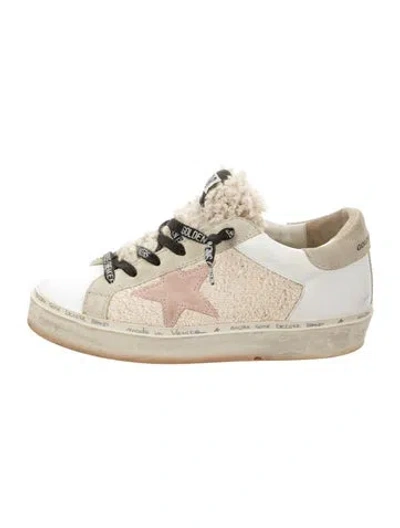 Pre-owned Golden Goose Leather Colorblock Pattern Sneakers In White