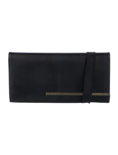 Pre-owned Golden Goose Leather Continental Wallet In Black