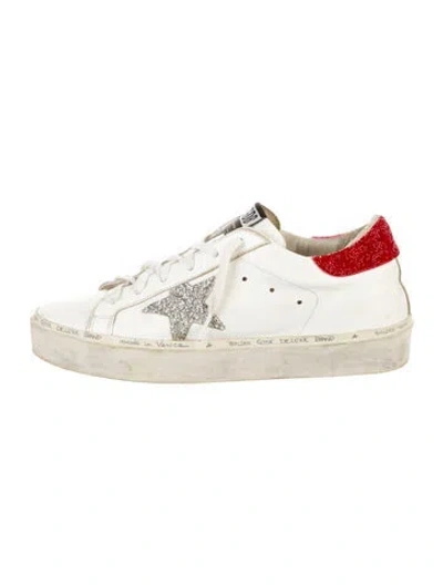 Pre-owned Golden Goose Leather Crystal Embellishments Sneakers In White