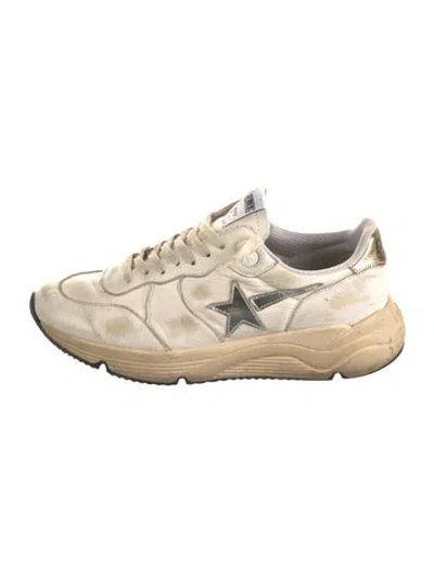 Pre-owned Golden Goose Leather Distressed Accents Athletic Sneakers In Neutral