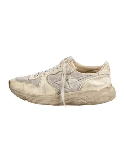 Pre-owned Golden Goose Leather Distressed Accents Athletic Sneakers In White