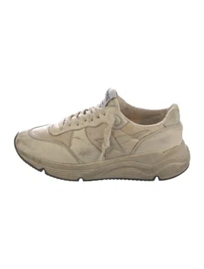 Pre-owned Golden Goose Leather Distressed Accents Athletic Sneakers In White