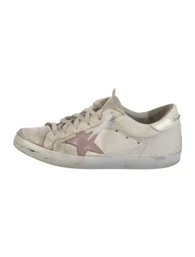 Pre-owned Golden Goose Leather Distressed Accents Sneakers
