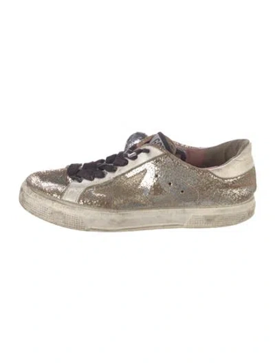 Pre-owned Golden Goose Leather Distressed Accents Sneakers