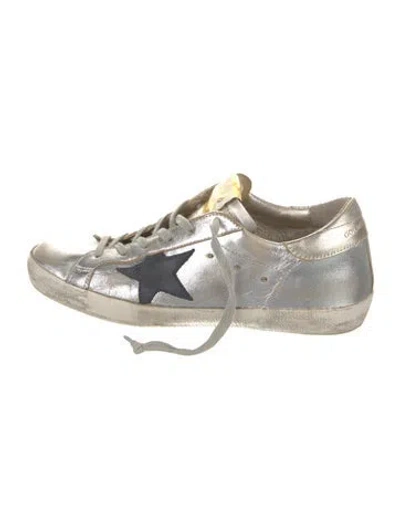 Pre-owned Golden Goose Leather Distressed Accents Sneakers