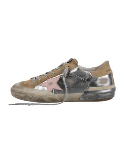 Pre-owned Golden Goose Leather Distressed Accents Sneakers