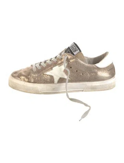 Pre-owned Golden Goose Leather Distressed Accents Sneakers