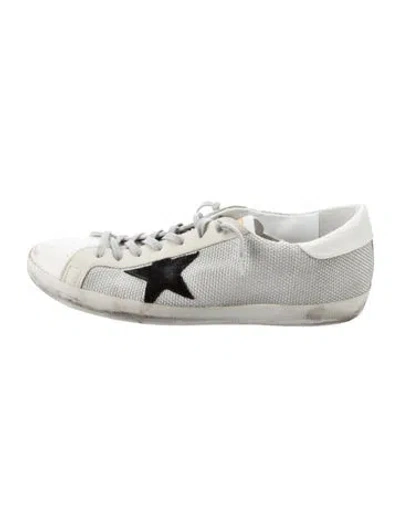 Pre-owned Golden Goose Leather Distressed Accents Sneakers