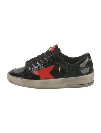 Pre-owned Golden Goose Leather Distressed Accents Sneakers In Black