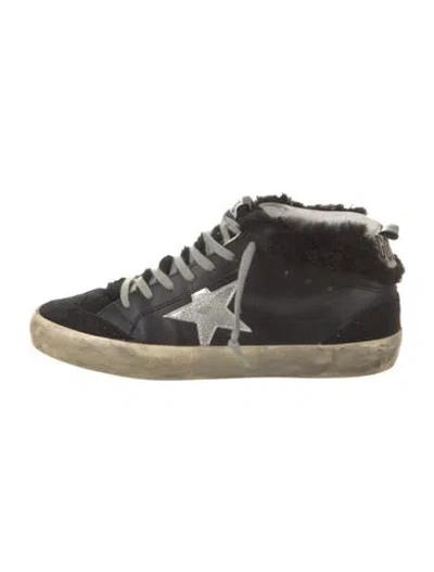 Pre-owned Golden Goose Leather Distressed Accents Sneakers In Black