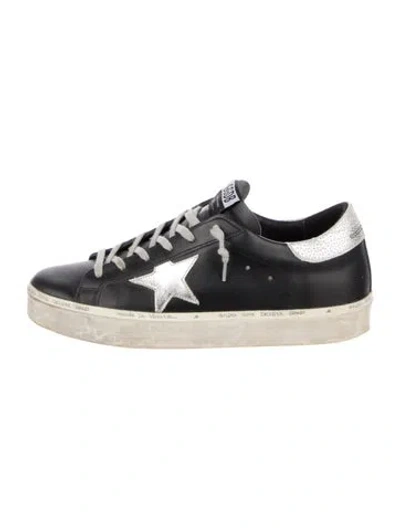 Pre-owned Golden Goose Leather Distressed Accents Sneakers In Black