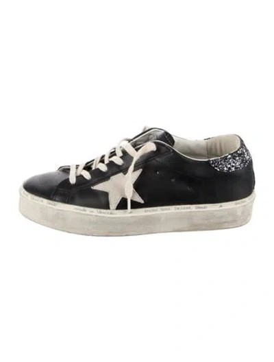 Pre-owned Golden Goose Leather Distressed Accents Sneakers In Black