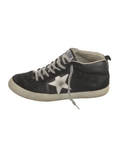 Pre-owned Golden Goose Leather Distressed Accents Sneakers In Black