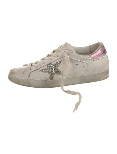 Pre-owned Golden Goose Leather Distressed Accents Sneakers In Multi