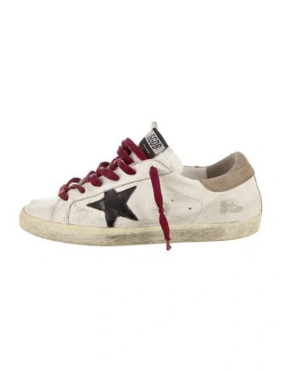 Pre-owned Golden Goose Leather Distressed Accents Sneakers In Neutral