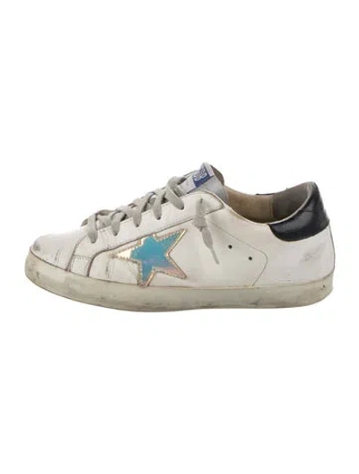 Pre-owned Golden Goose Leather Distressed Accents Sneakers In Neutral