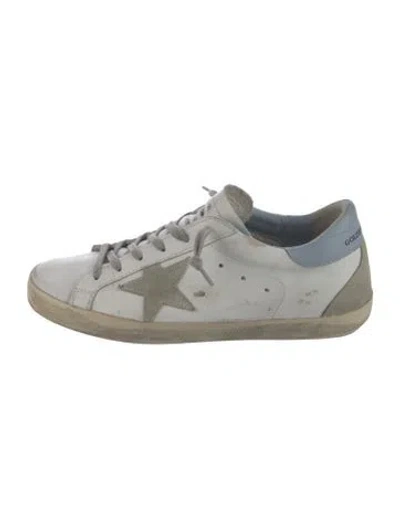 Pre-owned Golden Goose Leather Distressed Accents Sneakers In Neutral