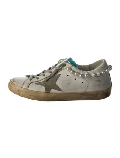 Pre-owned Golden Goose Leather Distressed Accents Sneakers In Neutral