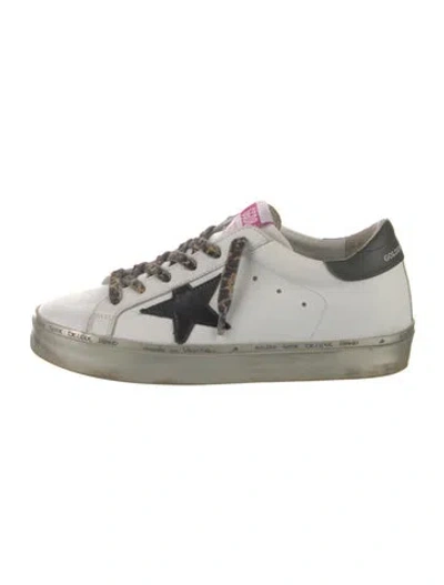 Pre-owned Golden Goose Leather Distressed Accents Sneakers In White