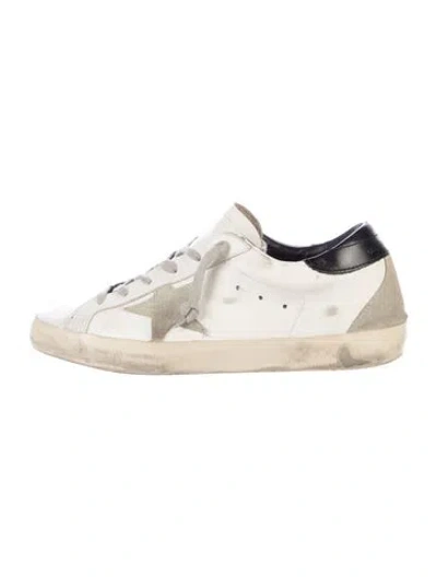 Pre-owned Golden Goose Leather Distressed Accents Sneakers In White