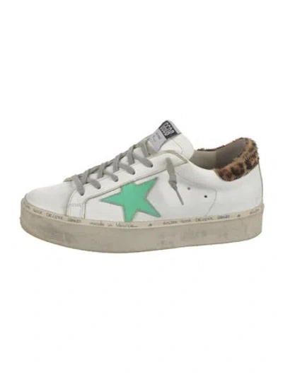 Pre-owned Golden Goose Leather Distressed Accents Sneakers In White