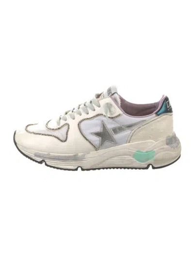 Pre-owned Golden Goose Leather Distressed Accents Sneakers In White