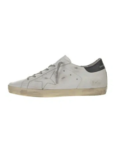Pre-owned Golden Goose Leather Distressed Accents Sneakers In White