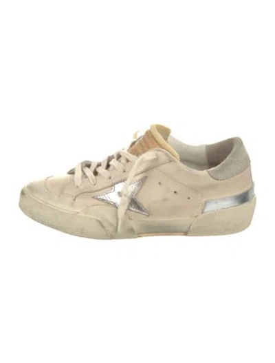 Pre-owned Golden Goose Leather Distressed Accents Sneakers In White