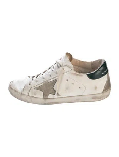 Pre-owned Golden Goose Leather Distressed Accents Sneakers In White