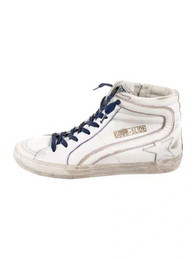Pre-owned Golden Goose Leather Distressed Accents Sneakers In White