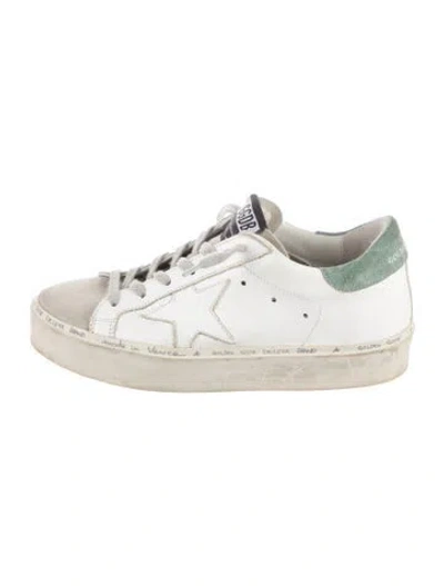 Pre-owned Golden Goose Leather Distressed Accents Sneakers In White