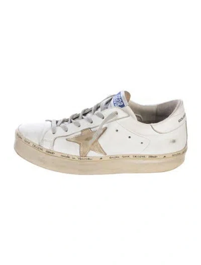 Pre-owned Golden Goose Leather Distressed Accents Sneakers In White