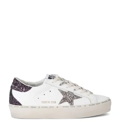 GOLDEN GOOSE LEATHER EMBELLISHED HI STAR SNEAKERS