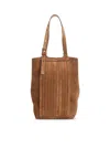 Golden Goose 24.7 Fringed Palmellato Leather And Suede Body Gold Metal Details Handbags Brown In Brown