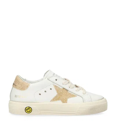 Golden Goose Kids' May Leather Upper Crystal In Whitegold
