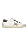 Golden Goose Leather Glittered Super-star Sneakers In White