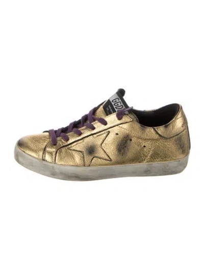 Pre-owned Golden Goose Leather Graphic Print Sneakers