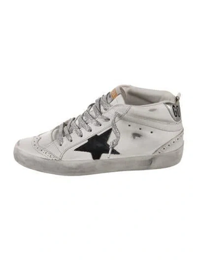 Pre-owned Golden Goose Leather Graphic Print Sneakers In Multi