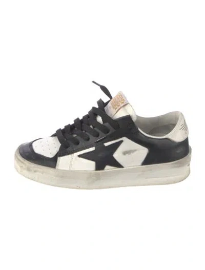Pre-owned Golden Goose Leather Graphic Print Sneakers In Multi