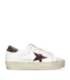 Golden Goose Starry Sneakers With Glitter Heel Tab In White