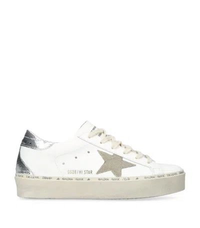 Golden Goose Leather Hi Star Sneakers In White/oth