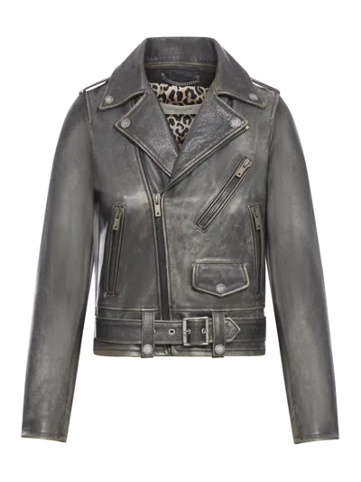 Golden Goose Women's Slate Leather Jacket In Brown