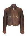 Golden Goose Journey Jacket In Coffee Color In Brown