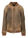 Golden Goose Retro Inspired Bomber Jacket Pockets In Brown